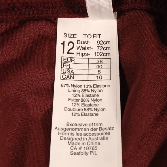 NWT Seafolly X Revolve Active High Rise Bottom in Plum - Picture 10 of 16